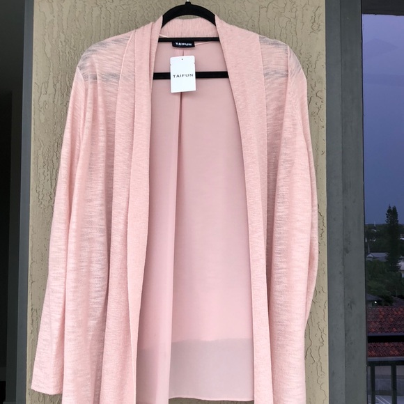 Taifun by Gerry Weber Tops - CHIFFON TRIM CARDIGAN Plus Size